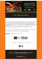 Friends' Fall 2013 Book Sale