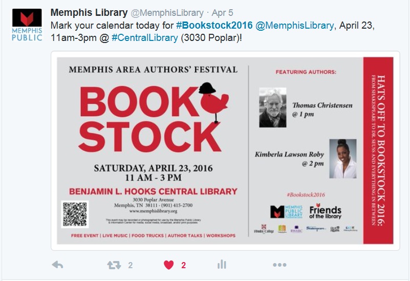 Twitter - April 5b - Bookstock2016