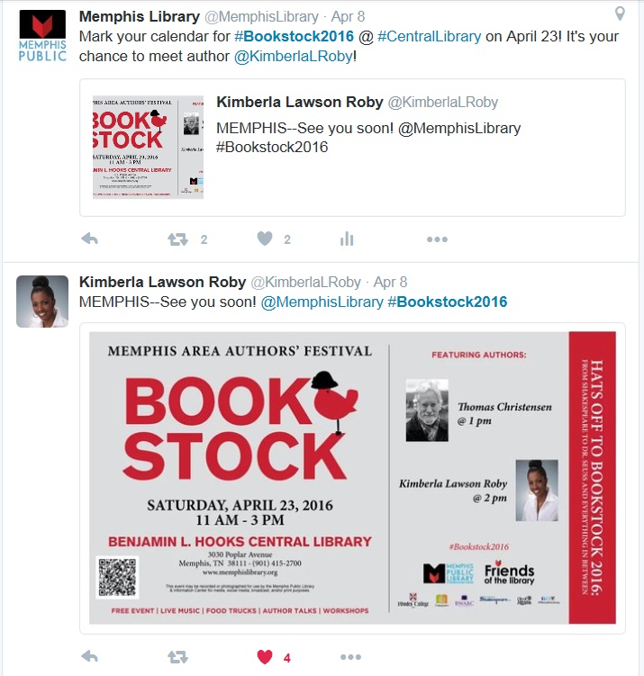 Twitter - April 8 - Bookstock2016